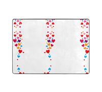 VVXBHGR Flying love bubbles - Alfombra con estampado de burbujas de 80 x 58 pulgadas, alfombra de área para sala de estar, oficina, mesa de café, cama, balcón, suave, esponjosa, absorbente de agua