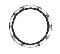 VVXBHGR Funda para volante de martín pescador con estampado de presa para mujeres y hombres, duradera, antideslizante, elástica, fácil de instalar, para sedanes, SUV, cuatrimotos, camiones