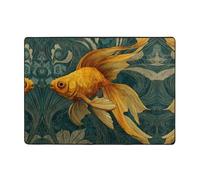 VVXBHGR Goldfish in the vortex Prints Alfombra de área de 80 x 58 pulgadas para sala de estar, oficina, mesa de café, cama, balcón, suave, esponjosa, absorbente de agua, duradera
