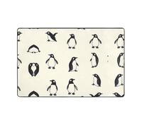 VVXBHGR Penguin - Alfombra de tela de franela con varias posturas de pie, 152 x 99 cm, para sala de estar, oficina, mesa de café, cama, balcón