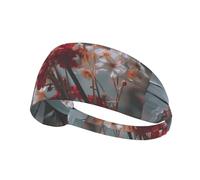 VVXBHGR Pétalos bajo paraguas transparente estampados banda elástica ejercicio diadema deportiva para hombres y mujeres, suave, secado rápido