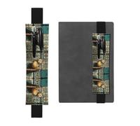 VVXBHGR Portalápices de piel de PVC con diseño de gatito negro en azulejos, 2 en 1, antideslizante, esencial para cuentas de viaje, Black, Talla única, Mochila escolar