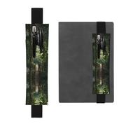 VVXBHGR Portatodo de piel de PVC con estampado de puente colgante negro en la selva tropical, 2 en 1, antideslizante, almacenamiento esencial para cuentas de viaje, Black, Talla única, Mochila escolar