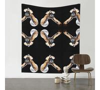 VVXBHGR Tapiz decorativo de 60 x 51 pulgadas, estampado de búho, luna, alma, suave, duradero, agradable al tacto, ligero, para colgar en la pared para uso en interiores y exteriores
