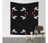 VVXBHGR Tapiz decorativo de 60 x 51 pulgadas, estampado de grulla de nube blanca, suave, duradero, agradable al tacto, ligero, para colgar en la pared para uso en interiores y exteriores