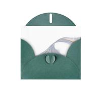 VVXBHGR Tarjeta de felicitación en blanco verde oscuro y perla, hermoso bloque de notas en blanco, impresiones transparentes de ondas