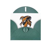 VVXBHGR - Tarjeta de felicitación en blanco verde oscuro y perla, hermoso bloque de notas en blanco VVXBHGR, patrón de arte amarillo