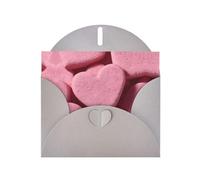 VVXBHGR - Tarjeta de felicitación en blanco y perla, diseño de galletas de amor rosa