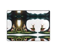 VVXBHGR The Elf of Learning Magic Books Prints Alfombra de 80 x 58 pulgadas para sala de estar, oficina, mesa de café, cama, balcón, suave, esponjosa, absorbente de agua, duradera