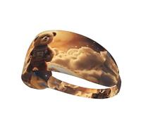 VVXBHGR The little bear on the planet - Diadema elástica para ejercicio para hombres y mujeres, suave, de secado rápido
