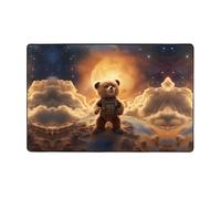 VVXBHGR The little bear on the planet Prints - Alfombra de tela de franela de 60 x 39 pulgadas para sala de estar, oficina, mesa de café, cama, balcón