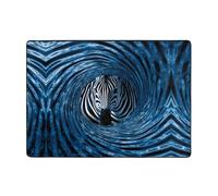 VVXBHGR Zebra in the vortex Prints Alfombra de área de 80 x 58 pulgadas para sala de estar, oficina, mesa de café, cama, balcón, suave, esponjosa, absorbente de agua, duradera