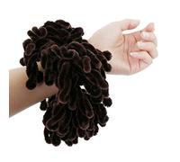 VVXXMO 1 pieza de hijab de terciopelo esponjoso para mujeres musulmanas, coleteros de color sólido, clip de corbata de anillo de pelo grande, banda de goma flexible