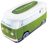 BRISA VW Collection - Bolsa de Neopreno Universal para maquillajecosméticosviajes y Farmacia T2 Camper Bus (Verde y Blanco/Grande)