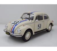 VW Escarabajo 1303 #53 Beige Herbie Semejante Coche a Escala 1:18 Solido