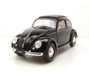 VW Escarabajo Brezelkäfer 1950 Negro Modelo De Coche 1:18 Welly