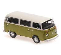VW T2 Bus 1972 blanco/verde modelo de coche 940053000 Maxichamps 1:43