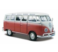VW Volkswagen T2 Van Samba 1962 Rojo W/ Blanco Roof 1: 25 Modelo 31956R Maisto