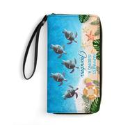VWCSDSCS Cartera personalizada con texto en inglés "Grandma's Little Sweethearts", regalo para madre abuela de parte de hija, hijo, nietos, imagen de dibujos animados, A9.