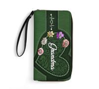 VWCSDSCS Cartera personalizada con texto en inglés "Grandma's Little Sweethearts", regalo para madre abuela de parte de hija, hijo, nietos, imagen de dibujos animados, A4