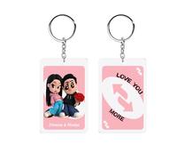 VWCSDSCS Llavero personalizado con foto de pareja de la reina de mi corazón, estilo de carta, regalo personalizado para aniversario de boda, Ver 10, Talla única