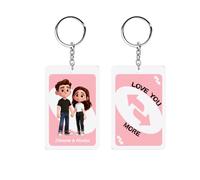 VWCSDSCS Llavero personalizado con foto de pareja de la reina de mi corazón, estilo de carta, regalo personalizado para aniversario de boda, Ver 05, Talla única