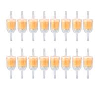 Vwoqiy 16 Filtros de Combustible en Línea, Filtro de Combustible de Velocidad Universal para Motocicleta de 6-8 mm, Scooter, Generador, Cortacésped, Automóvil (Amarillo 16)