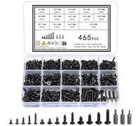 Vwoqiy 465 Piezas M3 M4 M5 Tornillos Autorroscantes, Tornillos con Cabeza Hueca Hexagonal, Tornillos para Madera, Tornillos de Cabeza Plana, Tornillos Autoperforantes de Cabeza Avellanada