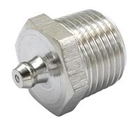 VWWJCCRO 1/2" BSPP Male Stainless Steel Grease Zerk Nipple Fitting For Grease Barb Fittings