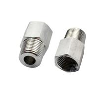 VWWJCCRO 1/8" 1/4" 3/8" 1/2" 5/8" 1" BSPP Female To Male Stainlessl Reducer Bushing Pipe Fitting Connector Coupler High Pressure Gauge(13x6mm) Barb Fittings