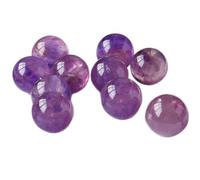 VWWJCCRO 10 Pcs Amethyst Crystal Sphere Ball Set Crystals and Gemstone Balls Polished Rock Stone Tumbled Fengshui Decor Gifts,17-22mm