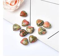 VWWJCCRO 10Pcs Crystal Rose Quartz Heart Stone Amethyst Tigers Eye Home Decor Crafts Love Gems DIY Gift (Color :, Size 10pcs)