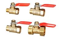 VWWJCCRO 1pc Brass 3/8" Female/Male Thread Brass Valve Connector Joint Copper Pipe Fitting Coupler Barb Fittings