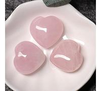 VWWJCCRO 1pc Heart-Shaped Crystal, Home Decoration Aura Gemstone DIY Jewelry Stone (Color : Rose Quartz)