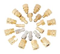 VWWJCCRO 1PCS Copper 1/4" High Pressure Quick Connector Car Washer Water Hydraulic Couplers Couplings For Garden Irrigation(Male-M(Brass),G1l2) Barb Fittings