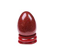 VWWJCCRO 1pcs Crystal Egg Jewelry Quartz Magic Sphere Home Decor Ore Gift (Color : Red Gold Sand)