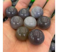 VWWJCCRO 20mm Grey Agate Crystal Ball handling Ornaments (Size : 30pcs)
