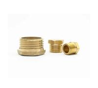 VWWJCCRO 2pcs 3/8" BSP Male Thread Brass Hex Head Pipe End Cap Coupler Connector Barb Fittings