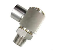 VWWJCCRO 3/8'' DN10 Hydraulic Rotary Joint Right Angle Stainless Steel Joint 360 Degree High Pressure Rotary Joint Rotating(Internal External) Barb Fittings