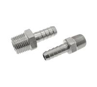 VWWJCCRO 4mm 6mm 8mm 10mm 12mm 14mm 16mm Hose 1/2" 1/4" BSPP NPT Male Thread 304 Stainless Steel High Pressure Pipe Fitting(NPT1I2 to 12mm) Barb Fittings