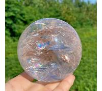 VWWJCCRO 7.5-8cm White Quartz Crystal Sphere - Crystals for Home/Office, & Feng Shui, Clear Ball
