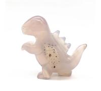 VWWJCCRO Agate Crystal Dinosaur Carving Ornaments Quartz Decoration Gift Animal Home Decor(Color:Vertical Dinosaur)