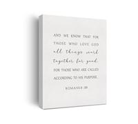 VWWJCCRO All Things Work Together Canvas - Inspirational Word Art for Christian Wall, Minimalist Decor, or Housewarming Blessing Gift(Unframed,12x18inch(30x45cm))