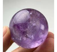 VWWJCCRO Amethyst Ball Raw Gemstone Polished Craft Gifts Purple Quartz Crystal Stone Sphere Home Decoration Ornaments (Size : 3.5-4cm)