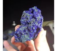 VWWJCCRO Azurite Malachite Geode Crystal Stone Collectible Ornaments (Size : 200-300g)