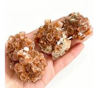 VWWJCCRO Beautiful Orange Aragonite Quartz Crystal Cluster Shape Rough Stone Nepheline Home Decor (Size : 120-180g 1pc)