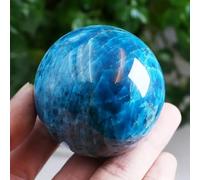VWWJCCRO Blue Apatite Ball with Stand, Quartz Crystal for Fengshui, Gemstone Sphere for Home Decoration Divination Gift,40~45mm
