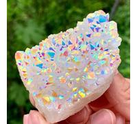VWWJCCRO Colorful Aura Quartz Crystal Bismuth Silicon Cluster Rainbow Ornaments (Size : 100-200g)