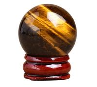 VWWJCCRO Crystal Ball Gifts| Tiger's Eye Stone|Real Gemstone Sphere| Tigers | Home and Office Decoration,40mm/1.6in