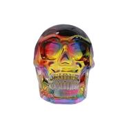 VWWJCCRO Crystal Clear Skull Sculpture - Handcrafted Gemstone Art for Halloween Décor, Home, or Gift(Champagnecolor,8 * 5CM)